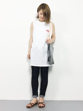 「LA ROCCA（ラロッカ）のアイテム」を使った、natsumiさん（レディース・160cm）の夏コーディネート