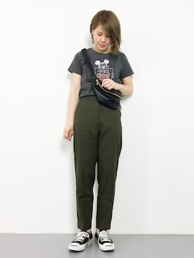 「ミッキー」｜natsumiさん（レディース・160cm）の夏コーディネート