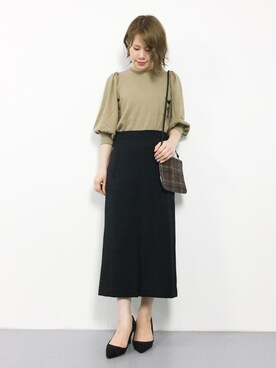 natsumiさんの「ウーリッシュフラノサイドポケットスカート◆」を使ったコーディネート