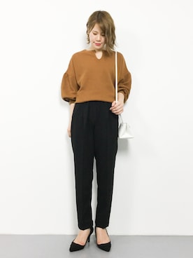 「黒パンツ」｜natsumiさん（レディース・160cm）の夏コーディネート