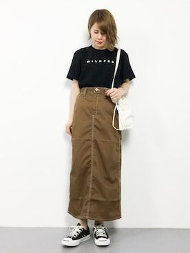 「TODAYFUL（トゥデイフル）のTODAYFUL(トゥディフル) ''Vintage Apron Sacoche'' ヴィンテージエプロンサコッシュ ／11821066（ショルダーバッグ）」を使った、natsumiさん（レディース・160cm）の夏コーディネート