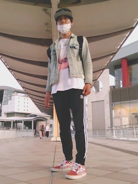 「WEGO（ウィゴー）のアイテム（デニムジャケット）」を使った、Ichi Yamashiroさん（メンズ・168cm）の冬コーディネート