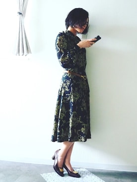 「Yves Saint Laurent（イヴサンローラン）のアイテム（パンプス）」を使った、moMiyaさん（レディース・153cm）の夏コーディネート