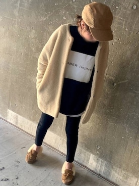 「アイテム（モカシン/デッキシューズ）」を使った、⭐︎nao⭐︎さん（レディース・158cm）の秋コーディネート