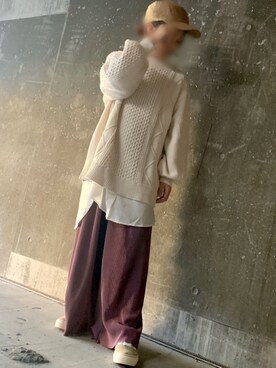「Ambre Neige（アンブルネージュ）のバンドカラールーズチュニックシャツ／【WEB/EC限商品定商品】（シャツ/ブラウス）」を使った、⭐︎nao⭐︎さん（レディース・158cm）の秋コーディネート