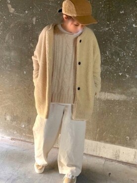 キャップ ベージュ系 を使ったコーディネート一覧 髪型 ショートヘアー Wear