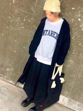 「antiqua（アンティカ）のアイテム（その他アウター）」を使った、⭐︎nao⭐︎さん（レディース・158cm）の冬コーディネート