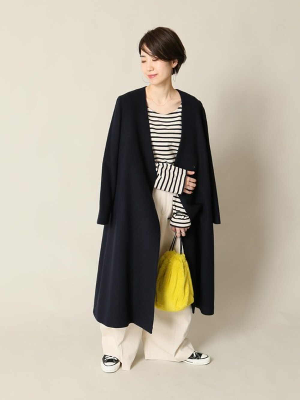 JOURNAL STANDARD ライトジーロンウール Vネック フレア コート JS+eライトジーロンウールVネックフレアコート#を使った人気