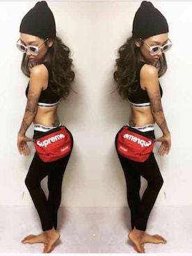 「アイテム（ルームウェア、ブラック系）」を使った、Yayoi Kokuboさん（レディース・163cm）の秋コーディネート