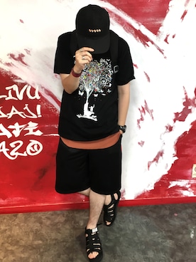 「Design Tshirts Store graniph（デザイン　ティーシャツ　ストア　グラニフ）のアイテム」を使った、＊キミヲ＊さん（メンズ・175cm）の夏コーディネート