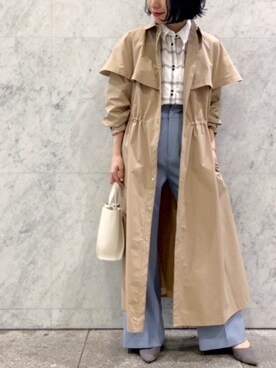 「アイテム（パンプス、グレー系）」を使った、cl___naoさん（レディース・150cm）の冬コーディネート