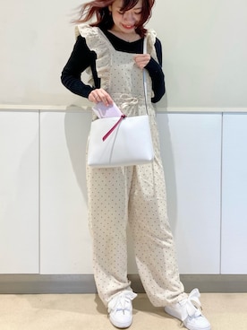 「ロンパース」｜「アイテム（財布/小物）」を使った、yosshiii0725さん（レディース・154cm）の春コーディネート