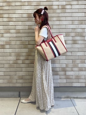 「& chouette（アンドシュエット）のアイテム（かごバッグ）」を使った、yosshiii0725さん（レディース・154cm）の春コーディネート