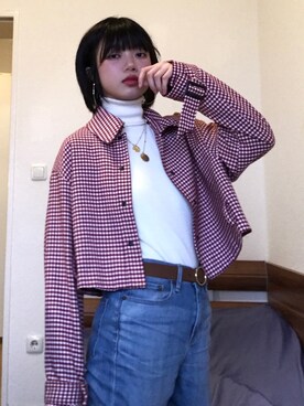 「UNIQLO（ユニクロ）のエクストラファインメリノリブタートルネックセーター（長袖）（ニット/セーター）」を使った、Jing♡さん（レディース・163cm）の冬コーディネート