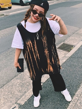 「MOUSSY（マウジー）のアイテム（財布/小物）」を使った、namiさん（レディース・158cm）の夏コーディネート