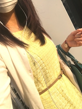 「STRAWBERRY-FIELDS（ストロベリーフィールズ）のアイテム（ワンピース）」を使った、Ayako  Katsutaさん（レディース・159cm）の春コーディネート