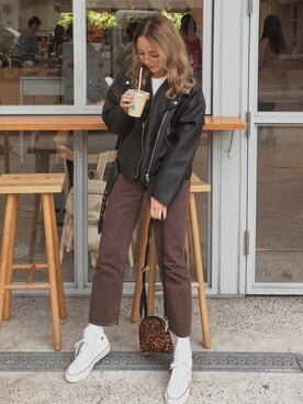 「アイラブCONVERSE」｜meguさん（レディース・158cm）の秋コーディネート