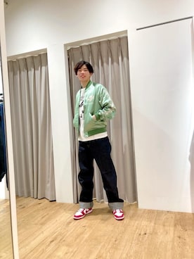 「HYSTERIC GLAMOUR（ヒステリックグラマー）のアイテム（スカジャン）」を使った、よしきさん（メンズ・179cm）の秋コーディネート