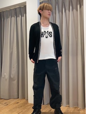 「ロック」｜「アイテム（タンクトップ）」を使った、よしきさん（メンズ・181cm）の夏コーディネート