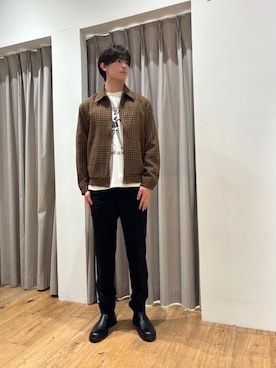 「らふこーで」｜「アイテム（ブーツ）」を使った、よしきさん（メンズ・181cm）の秋コーディネート
