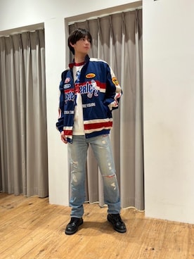 「でにむ」｜「アイテム（その他アウター）」を使った、よしきさん（メンズ・181cm）の秋コーディネート