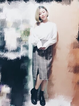 「WINTER STYLE」｜「アイテム（スカート）」を使った、ebony_heenimさん（レディース・159cm）の冬コーディネート