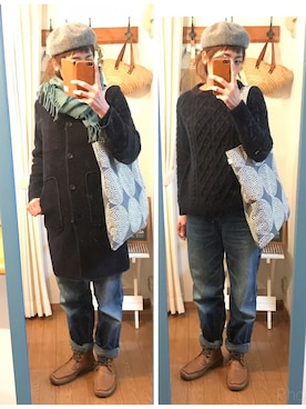 「see design（シーデザイン）のアイテム」を使った、uzukanさん（レディース・158cm）の冬コーディネート