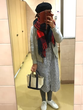 「BEAMS BOY（ビームスボーイ）のアイテム（ワンピース/ドレス）」を使った、uzukanさん（レディース・158cm）の秋コーディネート