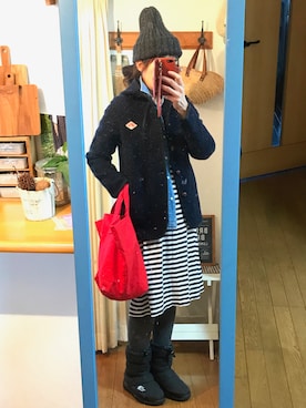 「prit（プリット）のアイテム（ワンピース/ドレス）」を使った、uzukanさん（レディース・158cm）の冬コーディネート