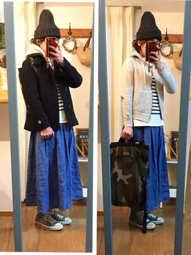 uzukanさんの「【ORCIVAL(オーシバル)】シングルジャケット WOMEN」を使ったコーディネート