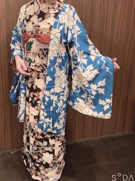 「KIMONO MODERN（キモノモダン）のアイテム」を使った、farfallacorceさん（レディース・162cm）の冬コーディネート