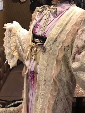 「アイテム（着物、パープル系）」を使った、farfallacorceさん（レディース・162cm）の春コーディネート