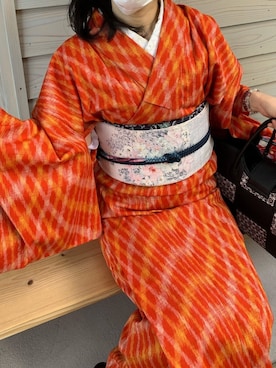 「KIMONO MODERN（キモノモダン）のアイテム」を使った、farfallacorceさん（レディース・162cm）の秋コーディネート