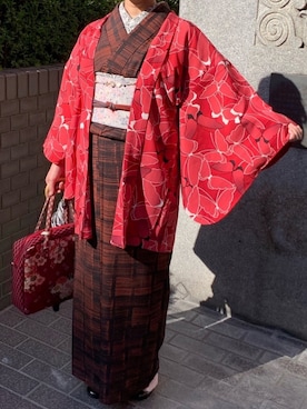 「KIMONO MODERN（キモノモダン）のアイテム」を使った、farfallacorceさん（レディース・162cm）の夏コーディネート