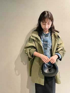 「Gジャン」｜「アイテム（ポンチョ）」を使った、wg_takahashiさん（レディース・156cm）の秋コーディネート