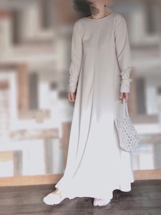 Omekashi オメカシ の 今宿麻美 Omekashiコラボ プリントロングワンピース 結婚式 パーティー ワンピース Wear