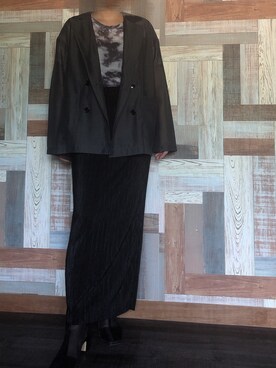 「アイテム（福袋/福箱、ブラック系）」を使った、AYUMIさん（レディース・157cm）の夏コーディネート