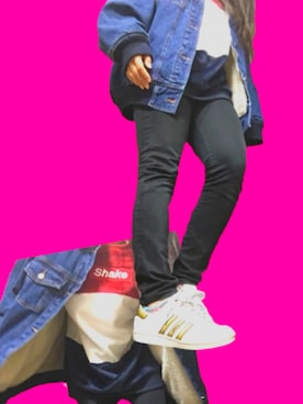 「寒い」｜「アイテム（デニムジャケット）」を使った、a  o  iさん（レディース・157cm）の秋コーディネート