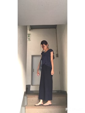 「Guess（ゲス）のアイテム（ビーチサンダル）」を使った、mai☺︎✴︎さん（レディース・164cm）の夏コーディネート