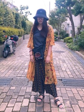 「FUN（ファン）のアイテム（その他アウター）」を使った、melonさん（レディース・155cm）の秋コーディネート