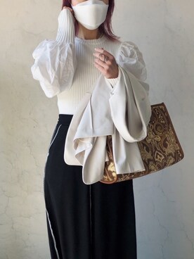 「andemiu」｜「アイテム（その他アウター）」を使った、naho.さん（レディース・161cm）の春コーディネート