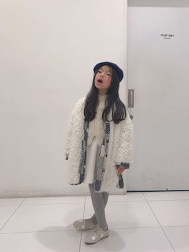 「Handmade（ハンドメイド）のアイテム（ダウンジャケット/コート）」を使った、yo_-_yoさん（キッズ・120cm）の春コーディネート