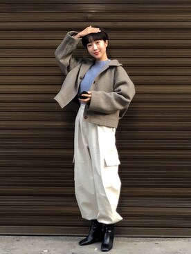 「MYne（マイン）のアイテム（ジャケット/アウター）」を使った、Hye Yeon  Leeさん（レディース・157cm）の秋コーディネート
