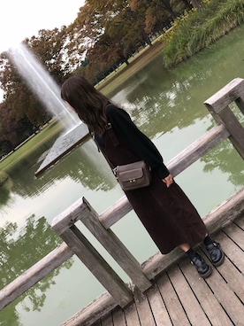 「オシャレパッソ」｜「アイテム（ジャンパースカート）」を使った、panさん（レディース・161cm）の秋コーディネート