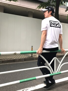「MYne（マイン）のアイテム（帽子）」を使った、tds_abyさん（メンズ・170cm）の夏コーディネート