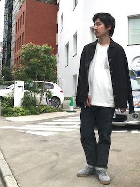 「STUDIOUS（ステュディオス）のアイテム（ブルゾン）」を使った、tds_abyさん（メンズ・170cm）の夏コーディネート