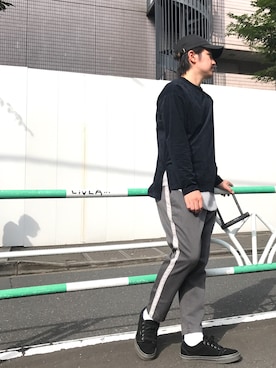 「DISCOVERED（ディスカバード）のアイテム（パンツ）」を使った、tds_abyさん（メンズ・170cm）の夏コーディネート