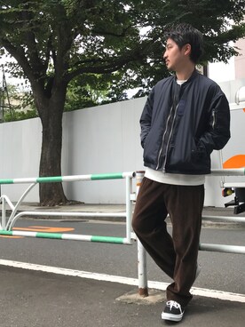 「STUDIOUS SELECT(STUDIOUS SELECT)」｜「アイテム（MA-1）」を使った、tds_abyさん（メンズ・170cm）の夏コーディネート