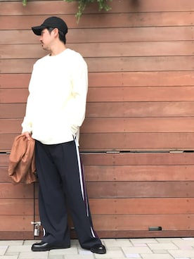 「STUDIOUS（ステュディオス）のアイテム（シューズ）」を使った、tds_abyさん（メンズ・170cm）の秋コーディネート