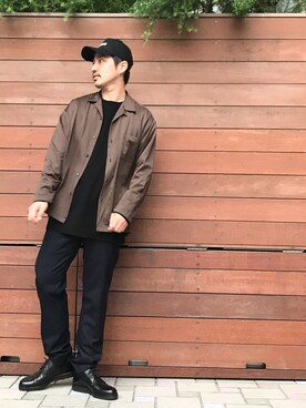 「STUDIOUS（ステュディオス）のアイテム（シューズ）」を使った、tds_abyさん（メンズ・170cm）の秋コーディネート